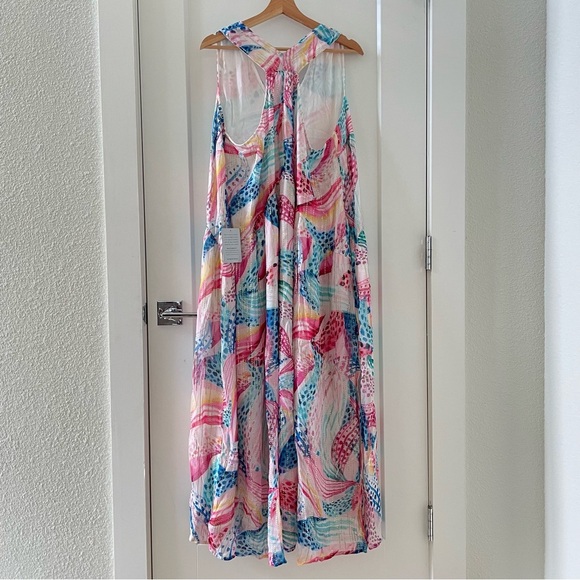 CIEBON Cece Floral Metallic Maxi Colorful Dress Size XL - Picture 4 of 10